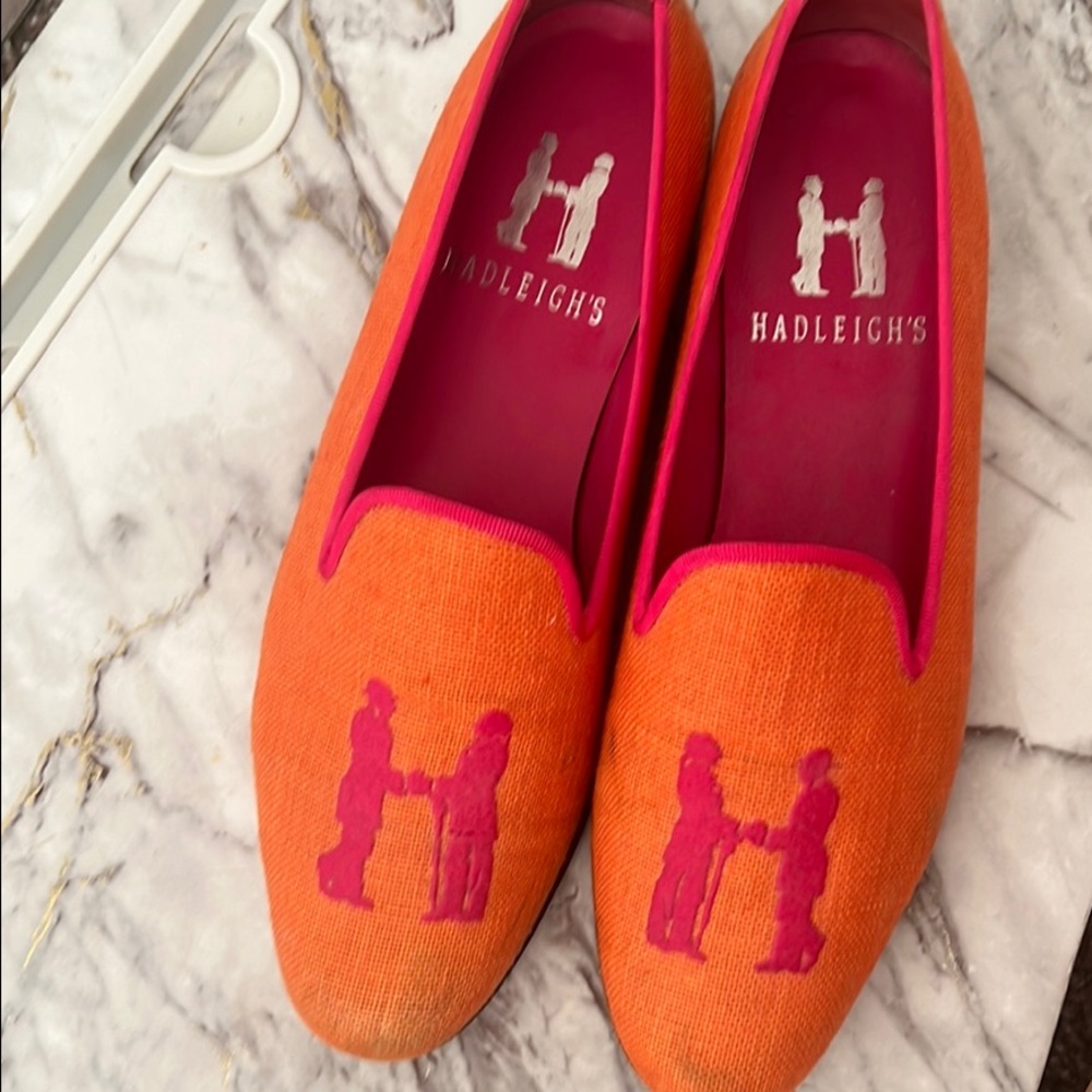 Hadleigh’s Women's Orange and Pink Slippers/Loafers